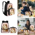 thumbnail image 4 of Bulopur Pig Print Kids Backpack Set 4 Pcs Durable Waterproof Kids School Bag with Pencil Case and Water Bottle Cover for Small Animal Lovers Kids, 4 of 7
