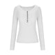 thumbnail image 5 of Mujeres Básicas Manga Larga Tops Encaje Patchwork de Punto Blusa, Slim Fit Cuello U Base Camisa para Primavera Invierno, 5 of 9