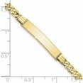thumbnail image 3 of 10K Yellow Gold Flat Curb Link Id Bracelet (8 X 6.28) Made In United States 10lid73-8, 3 of 5