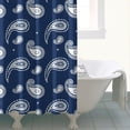 thumbnail image 4 of Blue Pioneer Flower and Paisley Pattern Shower Curtain 72"x84" ,Bathroom Decorative Shower Curtains Set with 12 Hooks,Modern Waterproof Washable Shower Curtain, 4 of 6