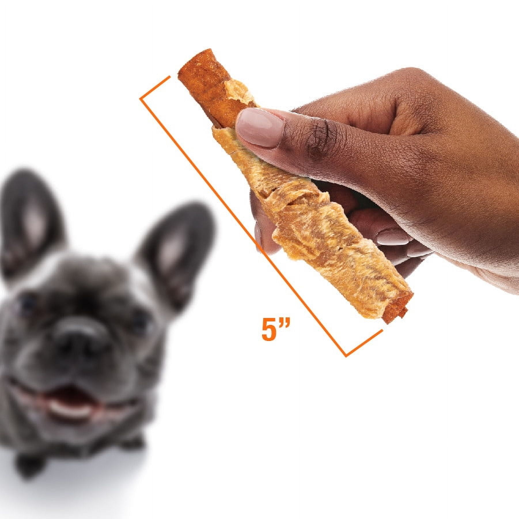 Good ’n’ Fun Triple Flavor Small Rolls with Peanut Butter, Rawhide Chews for All Dogs, 4 Count