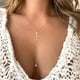thumbnail image 4 of Collar largo para mujer, delicado collar de oro chapado en oro de 14 k, 4 of 5