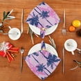 thumbnail image 4 of 1 Pack 20'' x20" Satin Table Napkins Dinner Napkins for wedding Party Decoration events Navy Blue Palm Tree, 4 of 6