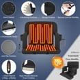 thumbnail image 6 of PNKKODW 23" Heated Stadium Seats, Portable Bleacher Chairs, 3 Heat Levels, 5 Pockets for Outdoor Sports Camping Games(No Battery), 6 of 9