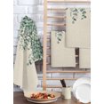thumbnail image 2 of Teal Green Eucalyptus Leaves Kitchen Dish Towels for Drying Dishes Set of 2, Spring Plants Country Beige Waffle Weave Microfiber Hand Tea Bathroom Towels Quick Dry & Absorbent Towel 15.7x23.6, 2 of 7