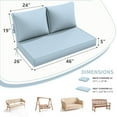 thumbnail image 2 of Kimunuk Outdoor Loveseat Cushion Set, 46" x 26" x 5" Waterproof Patio Furniture Cushions for Couch Bench Swing, Sky Blue, 2 of 6