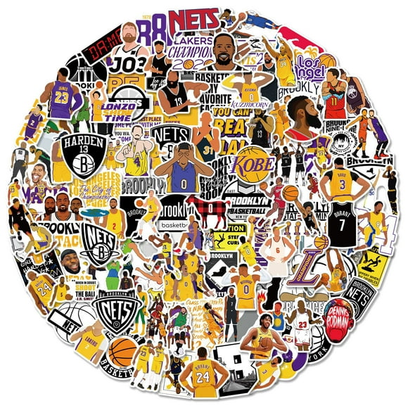 Nba Superstar Kobe Black Mamba Stickers, Set of 200, Waterproof and UV Resistant, Great for All Your Gadgets