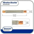 thumbnail image 2 of Appli Parts APVE-138 1-3/8 in Vibration Absorber Eliminator Sweat Connections 14-3/4 in Long 500 psi Max working and 3,265 psi Burst pressure, 2 of 8