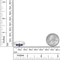 thumbnail image 4 of Gem Stone King 0.81 Ct Round Purple Amethyst Black Onyx 925 Sterling Silver Ring (Size 9), 4 of 4