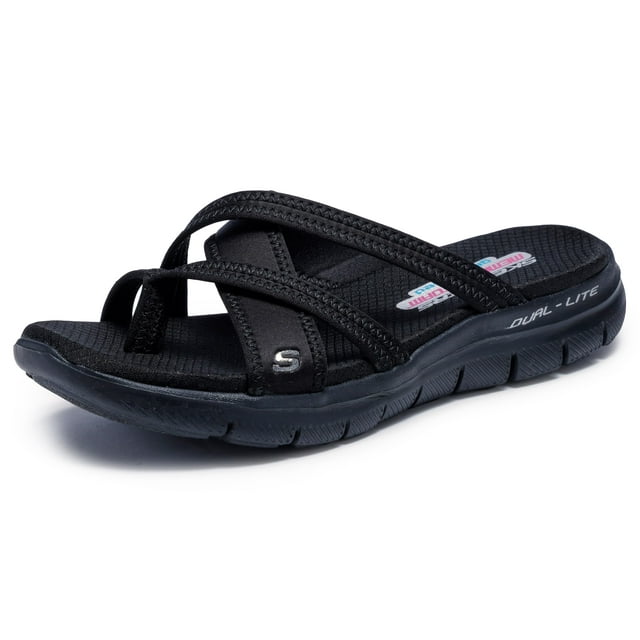 Sandalia deportiva Skechers Cali Flex Appeal 2.0-Start up para mujer, color negro