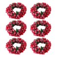 thumbnail image 1 of 6Pcs Christmas Candle Wreath Decorative Pillar Candleholder Boho Wreath for, 1 of 9