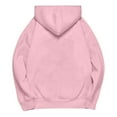 thumbnail image 4 of JUSLIO Women Tops Relaxed Fit Hoodies Sweatshirts with Pockets Long Sleeve Sweatshirts Pink 2XL, 4 of 5