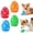 Red,A,Green,Blue, variant on Soft Bouncing Egg Dog Toy with Squeaker, Easter Egg Design Interactive Puppy Toy for Small Dogs, Indoor Outdoor Throw & Play Pet Toy