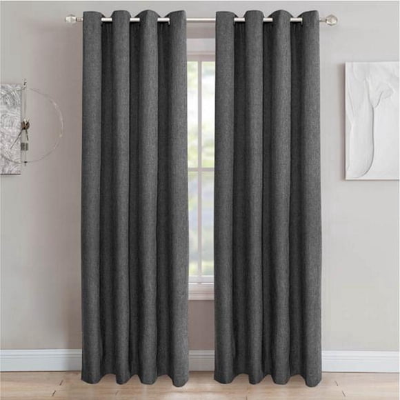 cortina blackout vanguard gris obscuro 135 x 210 cm