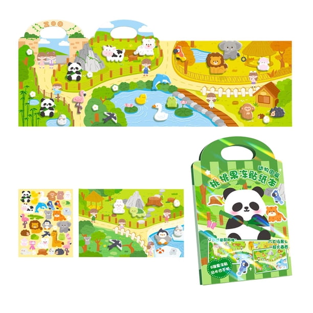 Etiqueta de libro de pegatinas de princesa de moda, libro de actividades, envoltura de artículos de álbum de recortes para aula, regalos de relleno de zoo