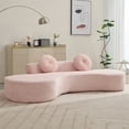 thumbnail image 4 of 105.5''Curved Sofa, Modern Minimalist, Cloud Couch 3-4 Seater with 2 Pillows, 4 of 11