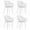 White, variant on Costway Modern Dining Chair Set of 4 Plastic Shell Hollow withMetal Legs for Living Room Black