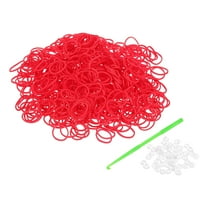 600Pcs Loom Rubber Band Kit with 25Pcs S-Clips and 1Pcs Hook, Red