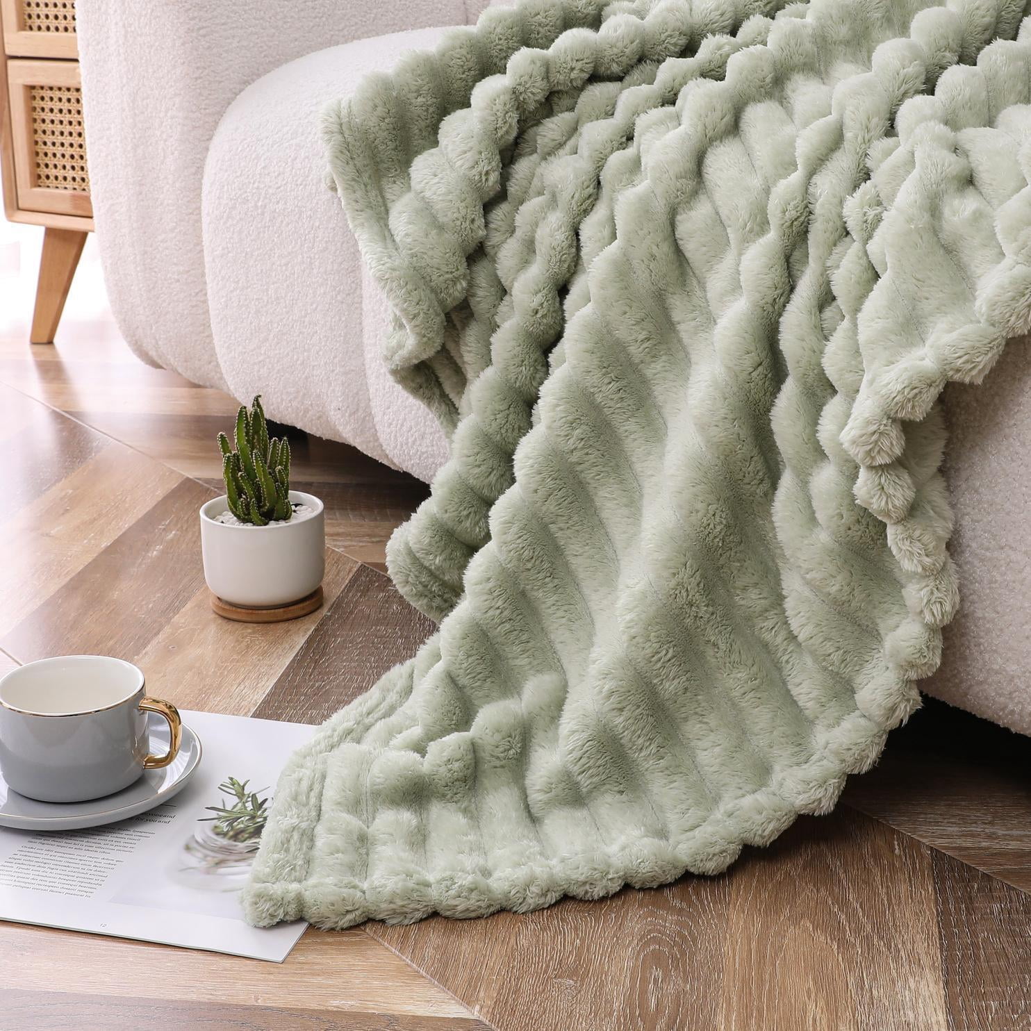 Kate Aurora Modern Lux Ultra Soft & Plush Ribbed Accent Throw Blanket - 50 in. W x 60 in. L - Assorted Colors