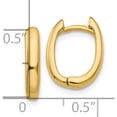 thumbnail image 4 of 10K Yellow Gold Oval Hinged Hoop Earrings (Width 3) (Length 7) - Jbsp, 4 of 5