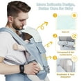 thumbnail image 3 of Scafild | 6-in-1 Baby Carrier with Waist Stool Hip Seat for Breastfeeding Newborn Infant Toddler - Blue, 3 of 8