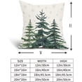 thumbnail image 5 of Christmas Trees Snowflake Pillow Covers 18x18 Inch 2 Pack Winter Forest Green Christmas Throw Pillow Covers Winter Holiday Pillowcases Cotton Linen Cushion Covers For Couch Bed Sofa Chair Car Decor, 5 of 6
