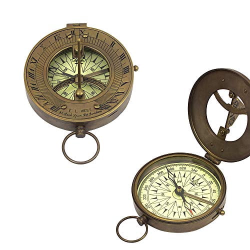 ANCIENNE BOUSSOLE NAUTIQUE militaire laiton boussole de poche militaire