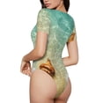 thumbnail image 2 of Balery Starfish And Seashell On The Beach Body de cuello redondo de manga corta para mujer Tops de manga corta Tops básicos-Small, 2 of 7