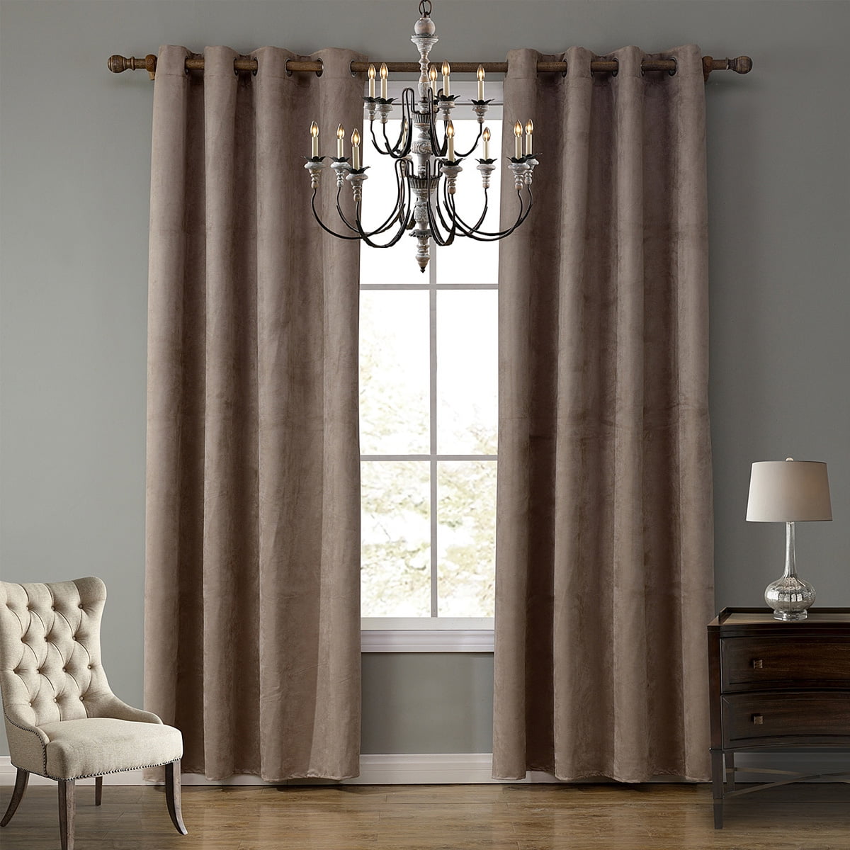 Blackout Curtains, Solid Color Curtain, Grommet Thermal ...