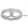 thumbnail image 2 of Luxe Jewelry Designs Women's Stainless Steel Stackable Ring with CZ - Size 5, 2 of 4