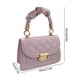 thumbnail image 3 of Bolso bandolera de piel acolchada para mujer | Bolso pequeño con correa de cadena | Clutch con estampado de cuadros para fiestas de noche y bodas, 3 of 6
