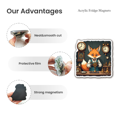 thumbnail image 4 of Cute Fridge Magnet Fox Refrigerator Magnet Cartoon Magnetic Sticker Adorable Magnet Decorative Magnet for Fridge Microwave Whiteboard, 4 of 5