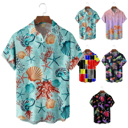 

Mens Kids Aloha Beach Hawaii Shirts Loose Fit Breathable Clothes For Men