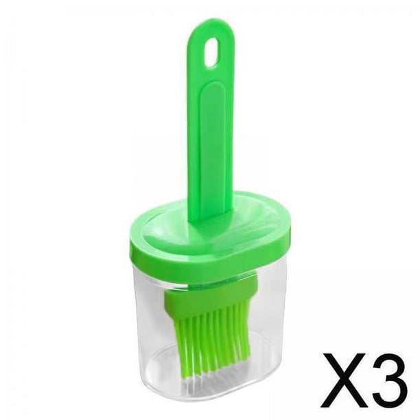 Botellas dispensadoras de aceite de silicona Soledad con cepillo resistente a la temperatura 3 piezas