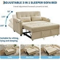 thumbnail image 4 of Sofa Bed Couch, Futon Sleeper Couches with Pull Out Bed, USB Convertible Sofa Cama for Small Spaces, Living Room or Rv 3 in 1 Loveseat Furniture That Turns into Lounge Recliner, 4 of 9