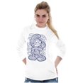 thumbnail image 3 of Hefty Smurf Cartoon Tribal Tattoo Long Sleeve TShirt Men Women Brisco Brands S, 3 of 5