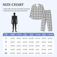 thumbnail image 4 of Balery Gray Checkboard Pijama para Hombre de Dos Piezas con Manga Larga, Conjunto de Dormir y Descanso Suave con Bolsillos-Large, 4 of 7