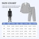 thumbnail image 4 of Balery Gray Checkboard Pijama para Hombre de Dos Piezas con Manga Larga, Conjunto de Dormir y Descanso Suave con Bolsillos-Small, 4 of 7