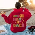 thumbnail image 7 of Jesus Has My Back Hoodie Christian Sweatshirt for Women Long Sleeve Jesus Hoodies Bible Verse Sweatshirts Oversized Christian Religious Sayings Pullover Sweater Red XXXL, 7 of 7