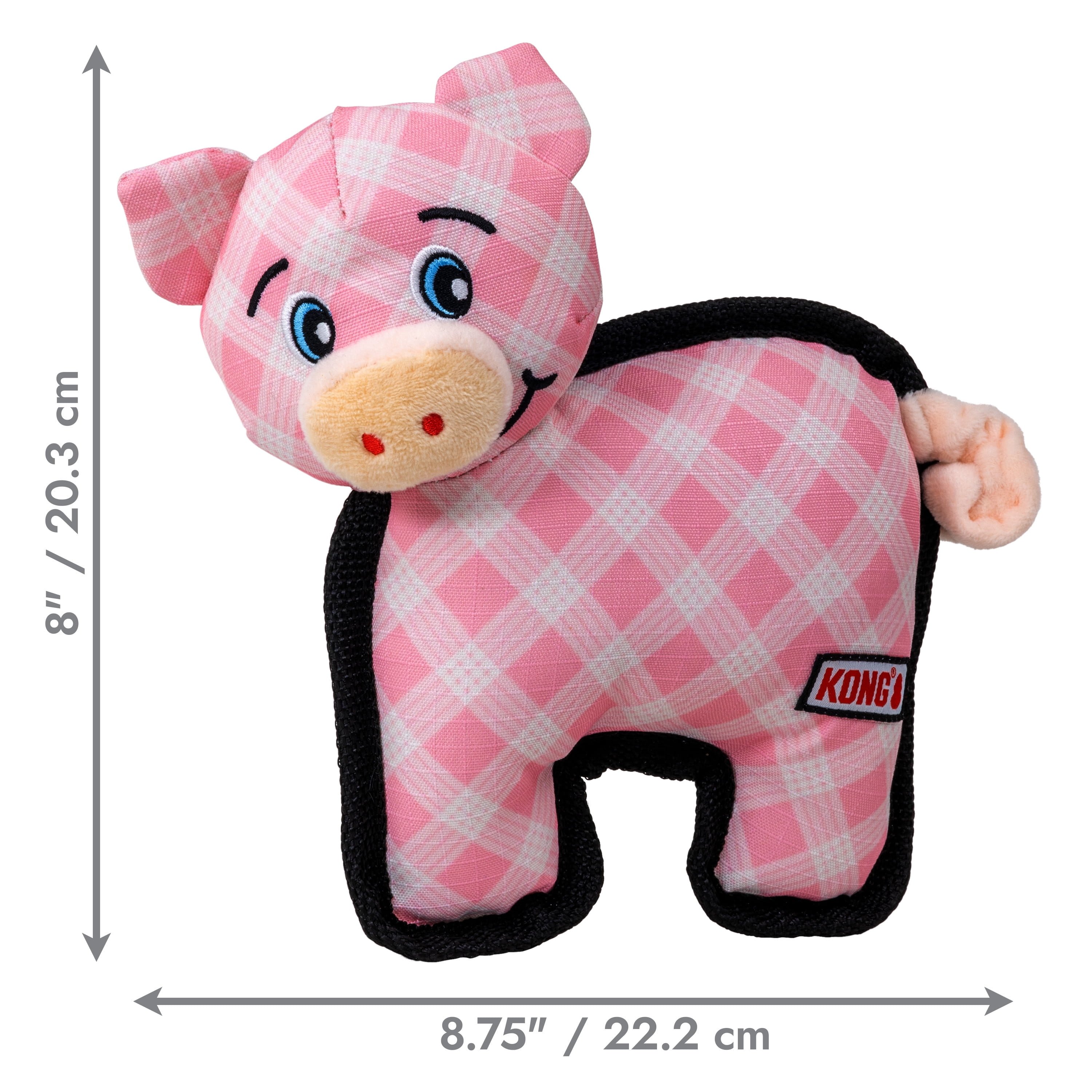 KONG® Ballistic® Pig Squeaker Dog Toy, Medium, for Dogs Between 15-35 lbs