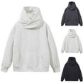 thumbnail image 4 of Chiccall Men's Oversized Turtleneck Hoodie Solid Pullover with Kangaroo Pocket Casual Streetwear Sweatshirt for Casual & Workout, 4 of 4