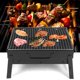 thumbnail image 1 of Portable Stainless Steel Folding Barbecue Grill BBQ Charcoal Grill for Camping Outdoor, 1 of 5