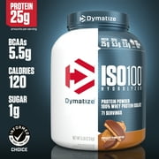 Dymatize ISO100 Hydrolyzed Whey Isolate Protein Powder, Chocolate Peanut Butter, 25g Protein, 5 lb