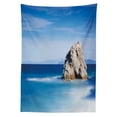 thumbnail image 3 of Ambesonne Blue Tablecloth Rectangular Table Cover, Rock in Ocean Serenity, 60"x84", Turquoise Grey, 3 of 4