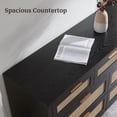 thumbnail image 5 of SICOTAS 56.88" Wide 7 Drawer Tall Dressers, Boho Dresser with Oversized Storage Space Rattan Dressers & Chests of Drawer Engineered Wooden Dressers for Bedroom,Black Oak, 5 of 10