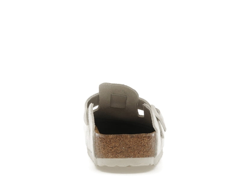 Birkenstock Unisex Boston Soft Footbed Suede Antique White Shoes, from StockX