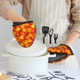 thumbnail image 6 of Pofeuu Vintage maple leaves autumn Print Thickened Mini Silicone Oven Mitts Heat Resistant, Rubber Oven Mitt Gloves, Finger Pinch Grips, Pot Holder, Silicone Potholder, 6 of 7