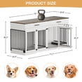 thumbnail image 6 of WIILAYOK 72.05" Dog Crate Furniture, Wooden Dog Kennel with 2 Drawers and 4 Dog Bowls, Heavy Duty Indoor Furniture Style Dog Cage House, 6 of 10