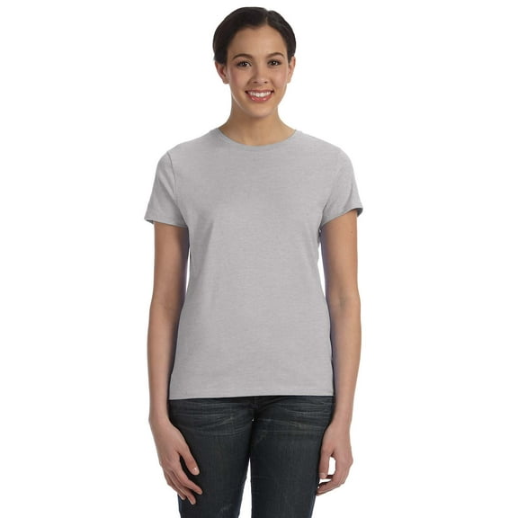 Hanes Sl04 Ladies' 4.5 Oz. 100 Ringspun Cotton Nano-T T-Shirt