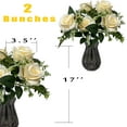 thumbnail image 4 of Ukeler Artificial Rose Flowers Bouquet Beige Champagne 2 Bunches Realistic Silk Artificial Flowers for Home Decoration Party Festival Wedding Decor, 4 of 6